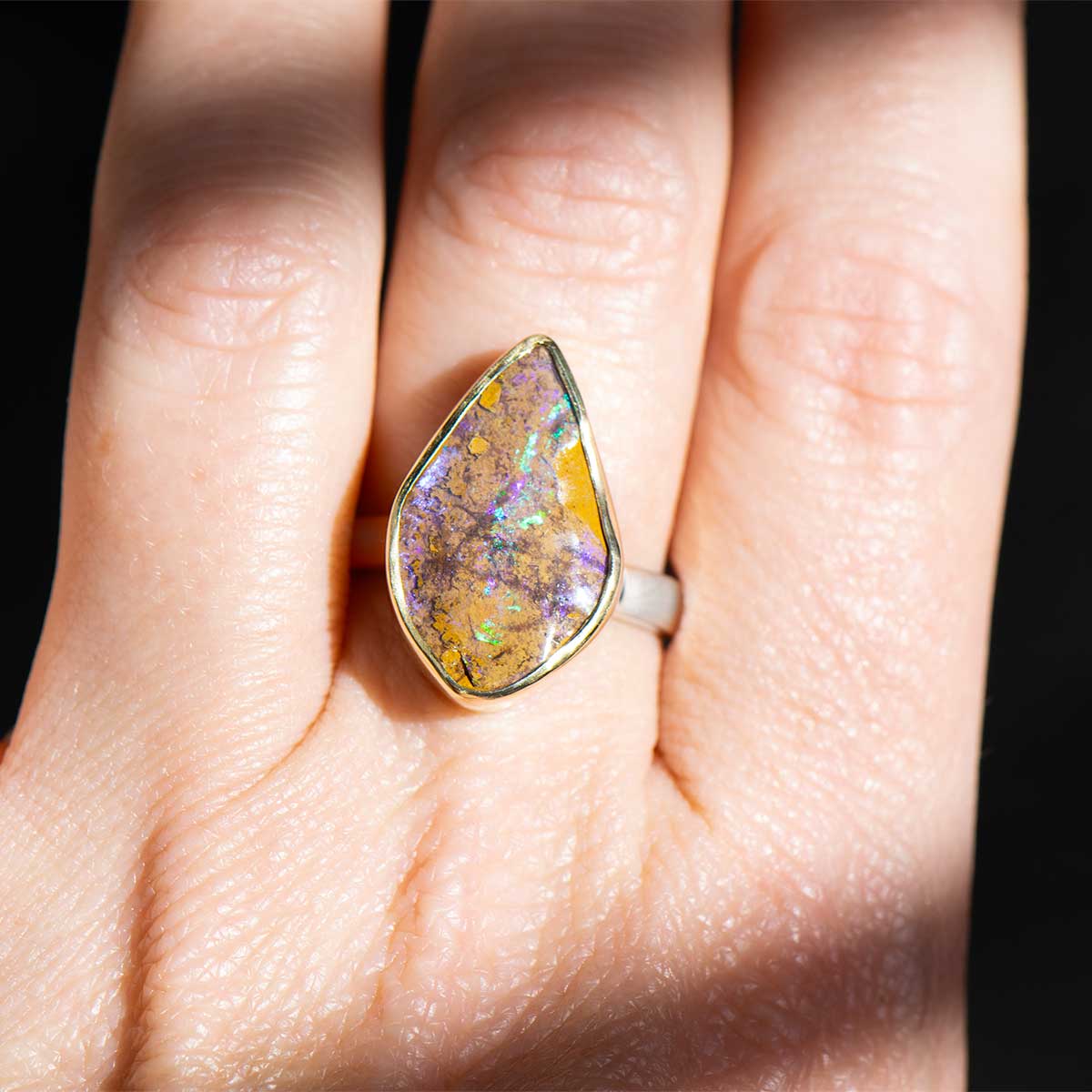 Sterling Silver Boulder Opal online Rung